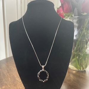 925 SILVER/BLACK NECKLACE
